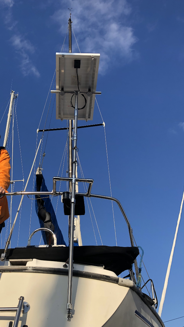 Solar Panel/Wind Generator/Radar Pole Mast for Sailboat